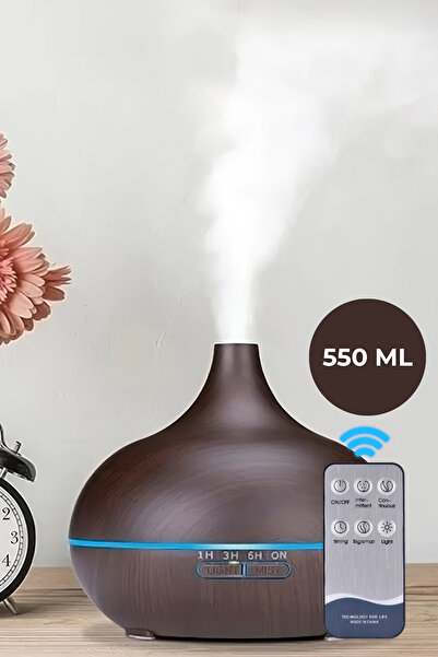 ALFAGİFT 500 ml Uzaktan Kumandalı LED Aroma Difüzör ve Ultrasonik Hava Nemlen...