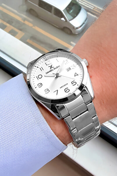 Daniel Klein Erkek Kol Saati 3 Atm Su Geçirmez Gümüş Renk Çelik Kordon DKE2052C1