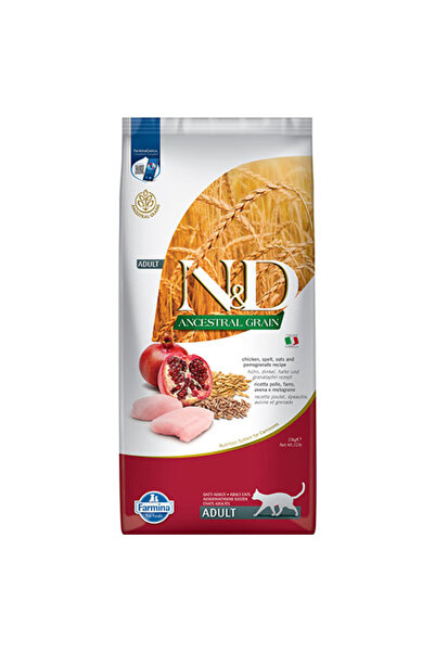 N&D Tavuk Buğday Yulaf Nar Yetişkin Kedi Maması 10 Kg