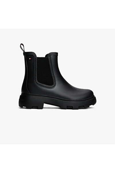 Tommy Hilfiger Flag Ankle Warm Lining Kadın Siyah Bot