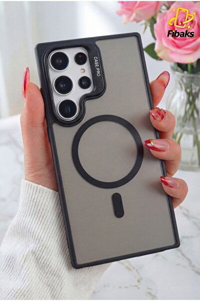 Fibaks Galaxy S24 Ultra Standlı Mat Magsafe Metal Tuşlu Kamera Lens Hediyeli ...