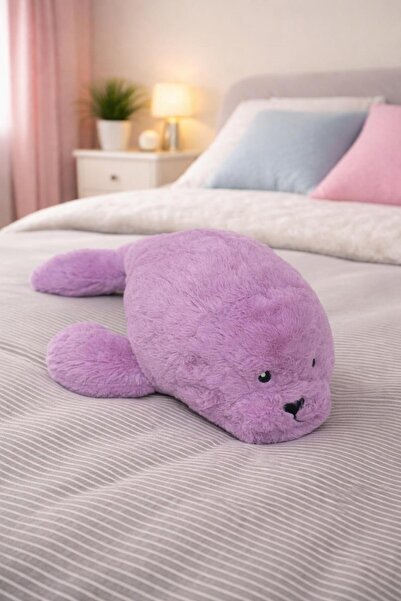 Moontoys Peluş Fok Balığı Oyuncak Lila 50 cm