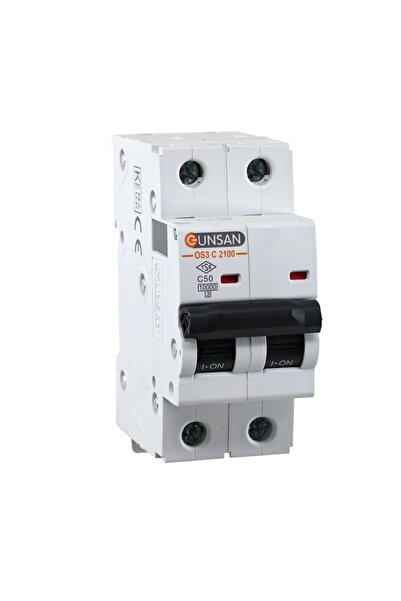 Günsan Elektrik Günsan Valta Otomatik Sigorta 2 Kutup 10kA C Tip 50A