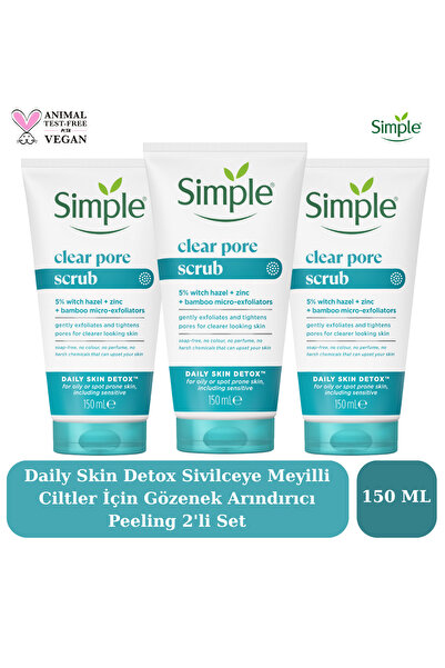 Simple Daily Skin Detox Yağlı Ciltler Siyah Nokta ve Tıkalı Gözenek Temizleyi...