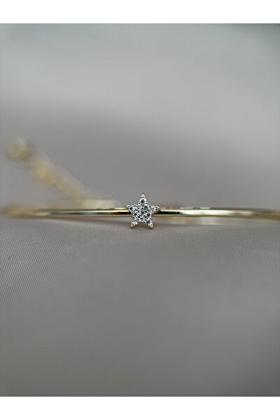 Luseda Yıldız Figürlü Gold Ayarlanabilir Bileklik