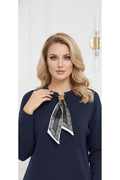 akrilik Women's Scarf-Tricot Sweater