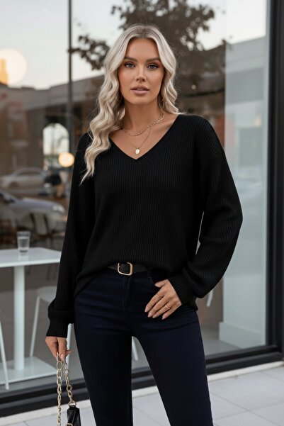 Mossta Bluză cu decolteu în V cu detaliu panglică cu căptușeală din fleece tr...