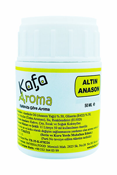 Kafa Aroma Altın Seri Anason Yağı Hazır Karışım 50 ml