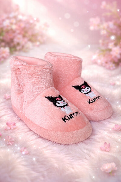 Behtah Kundura Kız Çocuk Kaydırmaz Taban Yarım Babet Panduf Pamuk Astarlı Çok...