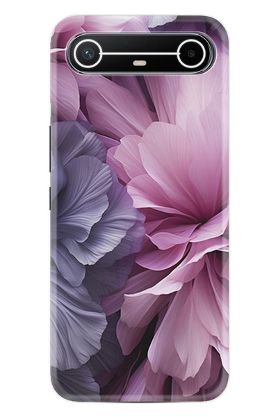 TECNO Spark Slim (KM9) Kılıf Boutique Baskılı Resimli Çiçek Mor Pcode -028