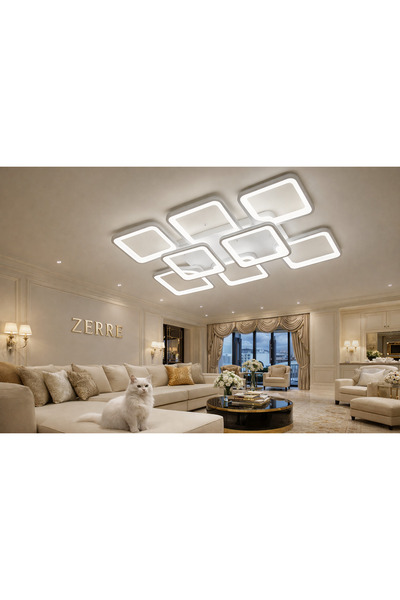 ZERRE Shop ZERRE RAPTOR 6+2 Gün Işığı Ultra Güçlü Led Plafonyer Avize Modern ...