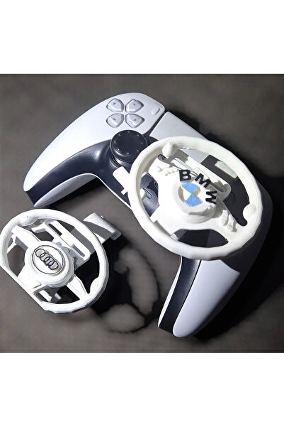 Salıncak Ps5 AUDI ve BMW 2 Adet Mini Direksiyon+2 Adet Kasa Beyaz (Tam Ölçü )