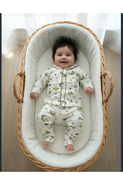 ruhaay Hediyelik Bebek Yenidogan Çocuk Pamuklu Oya'li Alt Üst Takım