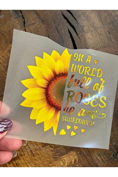 Gönülden Tasarım Εκτύπωση μεταφοράς ηλίανθου που συγκολλεί με σίδερο Arma 10x...