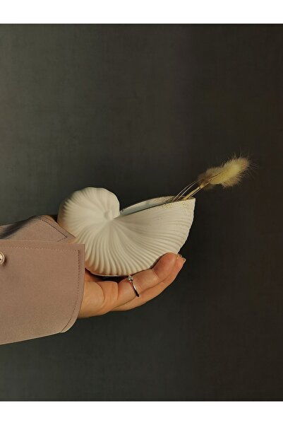 Özalp Decor Deniz Kabuğu Formlu Dekoratif Mumluk ve Vazo – Minimal & Bohem Ev...