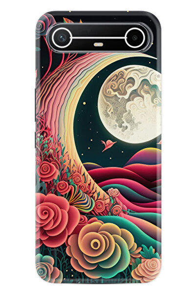 TECNO Spark Slim (KM9) Kılıf Boutique Baskılı Resimli Platonik Ay Pcode -073