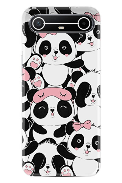 TECNO Spark Slim (KM9) Kılıf Boutique Baskılı Resimli Uykucu Pandalar Pcode -087