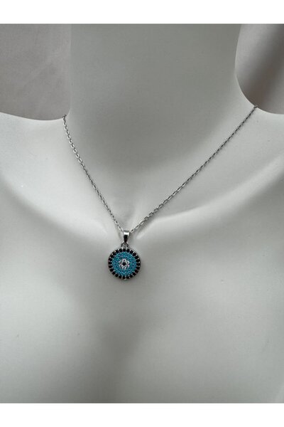 Luseda قلادة نسائية أنيقة قابلة للتعديل مقاس 40+5 سم من الفولاذ الفضي غير قاب...