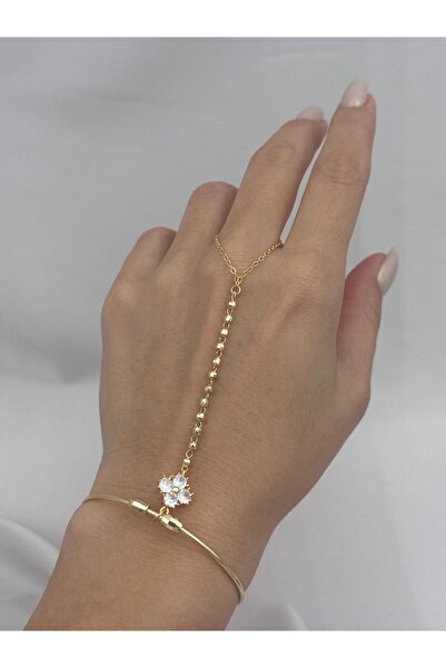 Luseda Zircon Stone Flower Detailed Shahmeran Adjustable Ring