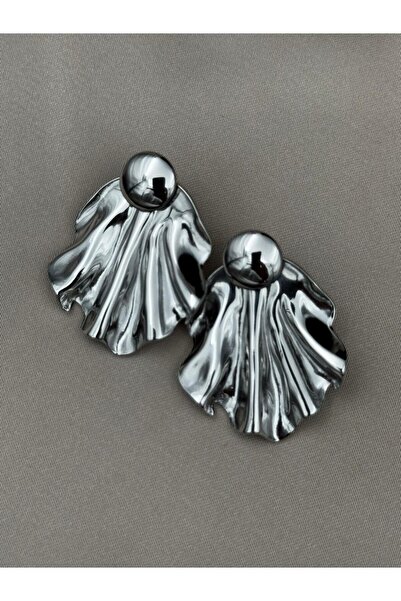 Luseda أقراط فضية اللون بتصميم خاص على شكل تمثال من الفولاذ المقاوم للصدأ