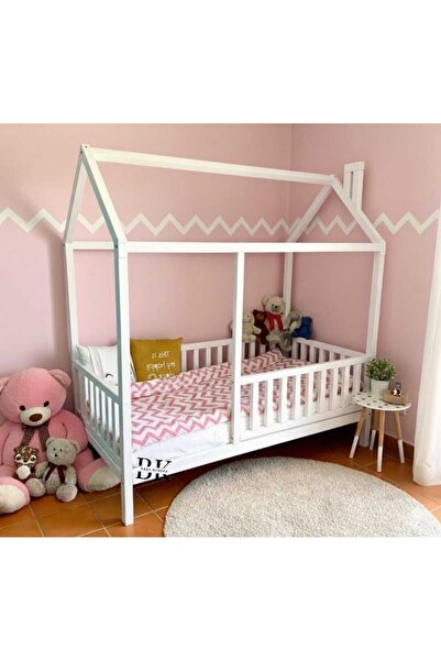 Baby Kinder Wh. Lovely Ahşap Montessori Bebek Ve Çocuk Oyun Evi Ve Karyolası