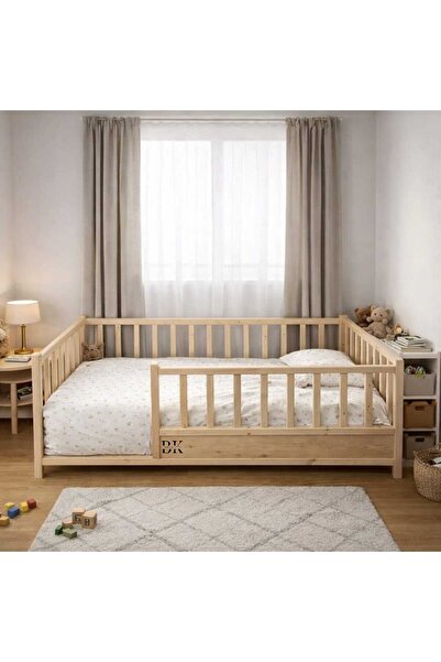 Baby Kinder Kahverengi Roofless Montessori Bebek Ve Çocuk Karyolası