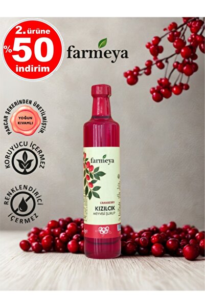 farmeya Kızılcık Özü 700gr - Kızılcık Meyveli Şurup