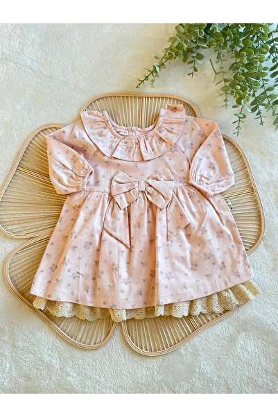 ANNA BABBA %100 Pamuk Çiçek Desenli Premium Elbise