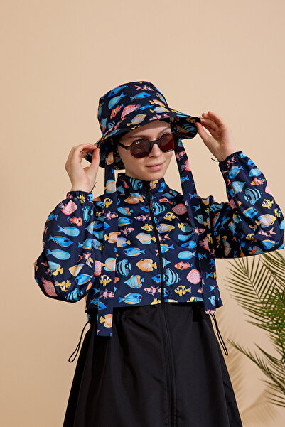 GAVLİA Women's Hijab Swimsuit 3-Piece Set Full Coverage Zippered..