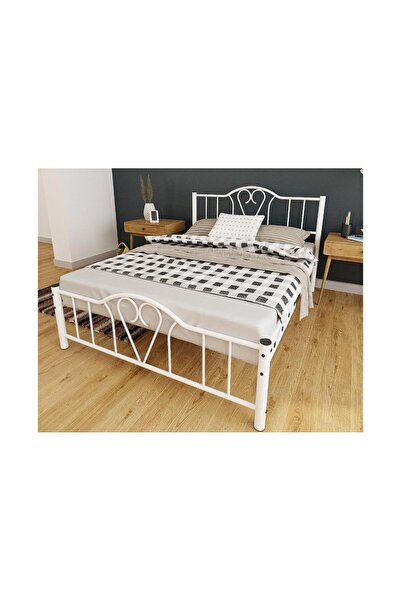 Mobilya Dükkanım Orkide Metal Karyola 180x200 ARM108 Beyaz