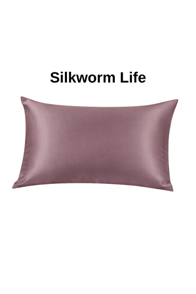 silkworm غطاء وسادة من الحرير 100% من Siklworm Life، لون وردي (50 × 70) قطعة ...