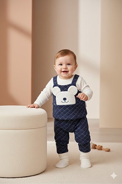 Babydola kız ve erkek bebek için eşofman alt üst takım ayıcık model