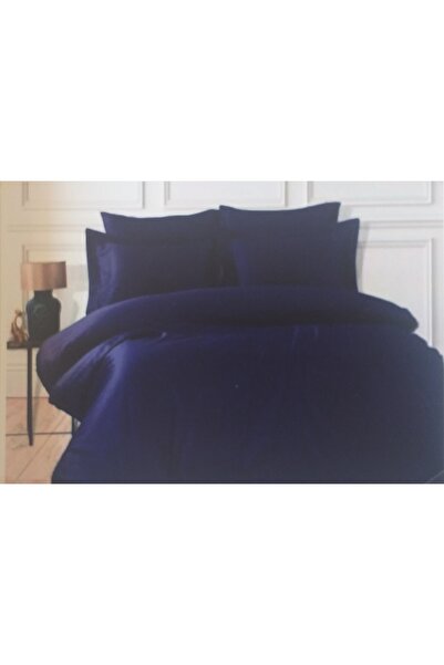 ALAMODE Natural Cotton Single Sheet Fitted Sheet Set - Navy Blue