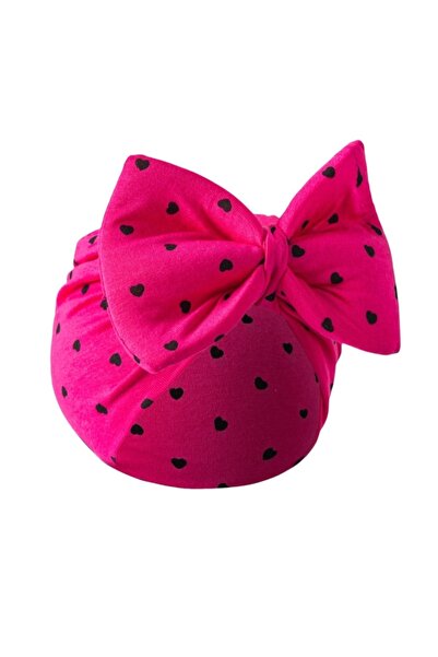 diamondstar Ribbon Patterned Baby Bonnet