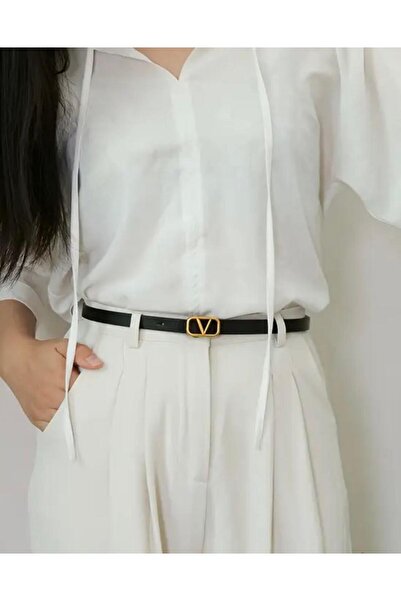 ERDESIGNN KADIN SİYAH GOLD KEMER