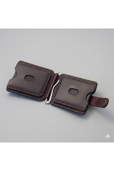 DoDo Craft %100 Hakiki Deri El Yapımı Erkek Cüzdan / Kartlık – Minimal Klasik...