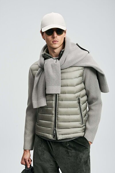 Lufian 112120267 Smooth Goose down Men's Coat Gray