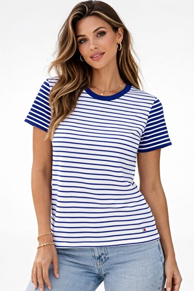 Tommy Hilfiger Organic Cotton Striped Casual Fit T-Shirt