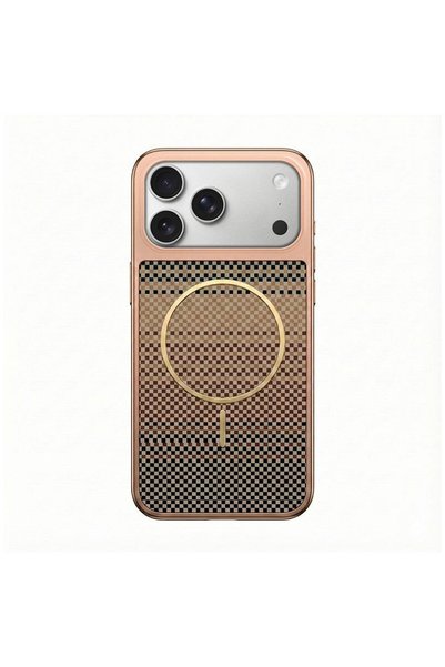 Zebana Apple iPhone 17 Pro Compatible Case Vionix M-Safe Silicone Case Brown