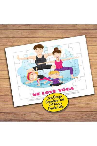 Genel Markalar Meditasyon- Yoga -Aile 24 Parça Çocuklara Özel Yapboz Tablo-8664