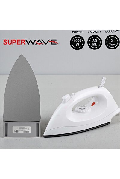 Super Wave 1000W 220V SuperWave Electric Steam Iron with Aluminum Base, Non-S...
