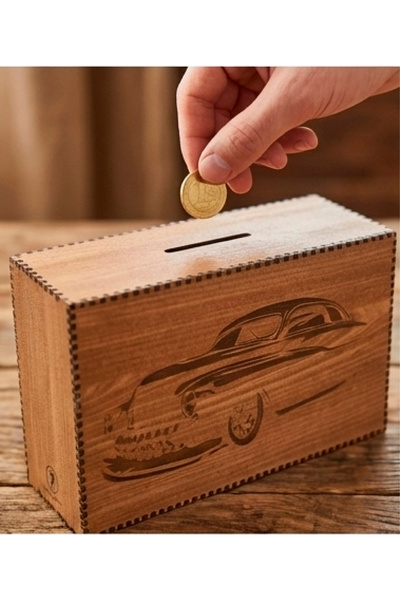 allywood 20.000 TL HEDEFLİ AHSAP KUTU KUMBARA