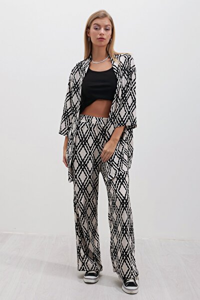 HAKKE Wzorzysty komplet kimono