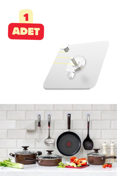 Vekorr Güçlü Vantuzlu Eşya Tutucu Askı Banyo Mutfak Pratik Kullanım İz Bırakm...