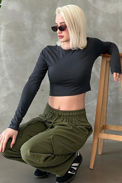 Seeh Údené dámske top body s dlhým rukávom a výstrihom - SH216