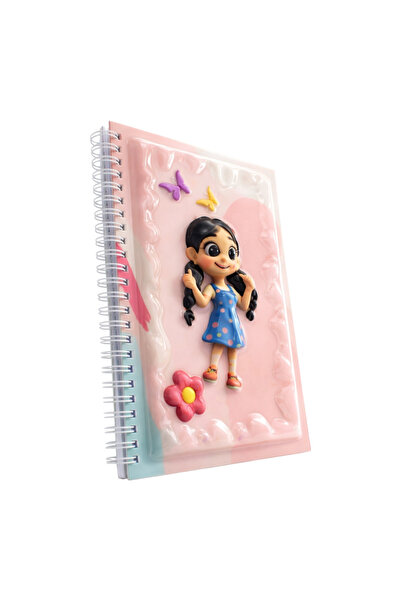 OMATEK SMART TECHNOLOGIES دفتر ملاحظات ثلاثي الأبعاد للفتاة الصغيرة والفراشات