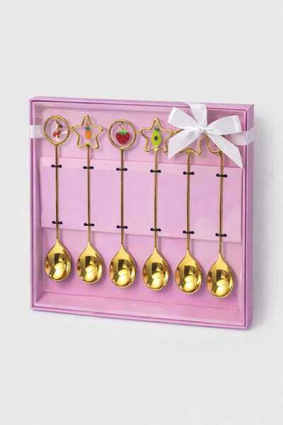 KRD FİGÜRLÜ KAHVE-TATLI KAŞIĞI GOLD