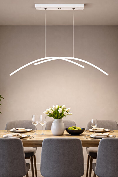 Fer Avize Almira Modern Tasarım Beyaz Renk Yemek Masası Üstü - Mutfak - Salon...