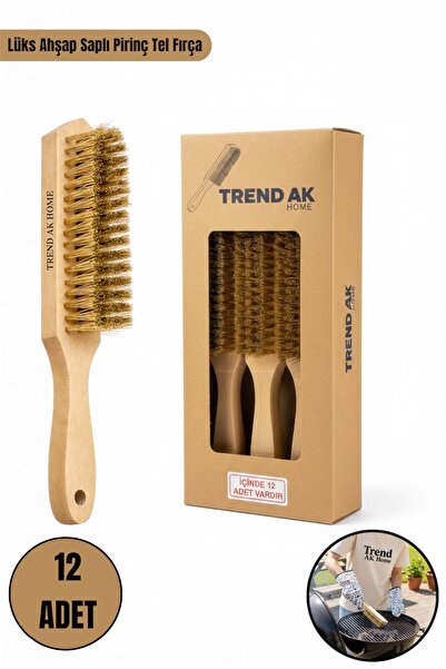 OSKAR FIRÇA Luxury Wire Brush with Wooden Handle – Cleaning Barbecue Grills, ...