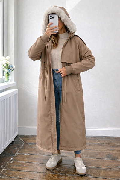 Podyum Park فرو داخلي ناعم، طويل KA بغطاء رأس ABAN